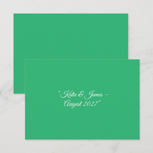 Convite Fundo Verde de Casa - Design de Casamento (Frente/Verso)