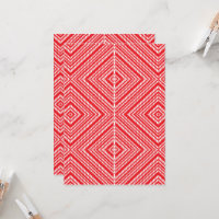 fundo vermelho e branco com padrão de diamante