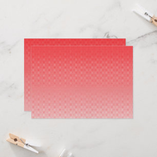 Convite fundo vermelho e branco com quadrados pequenos