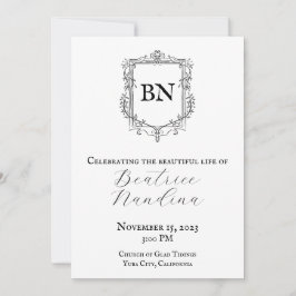 Convite Funeral Barroco com Foto