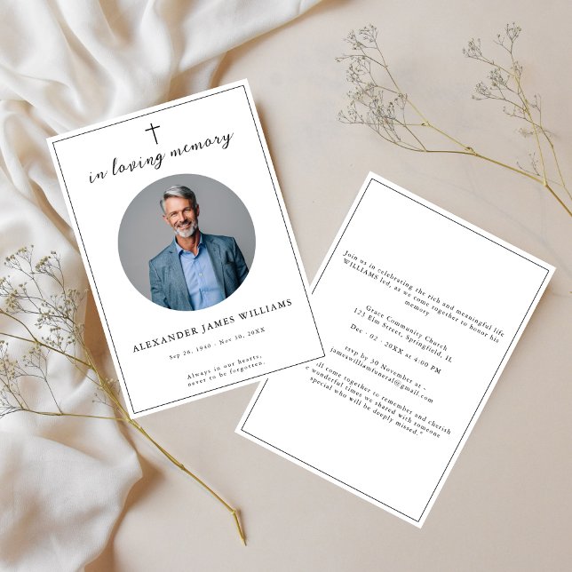 Convite Funeral Católico na Foto da Memória Amante (Criador carregado)