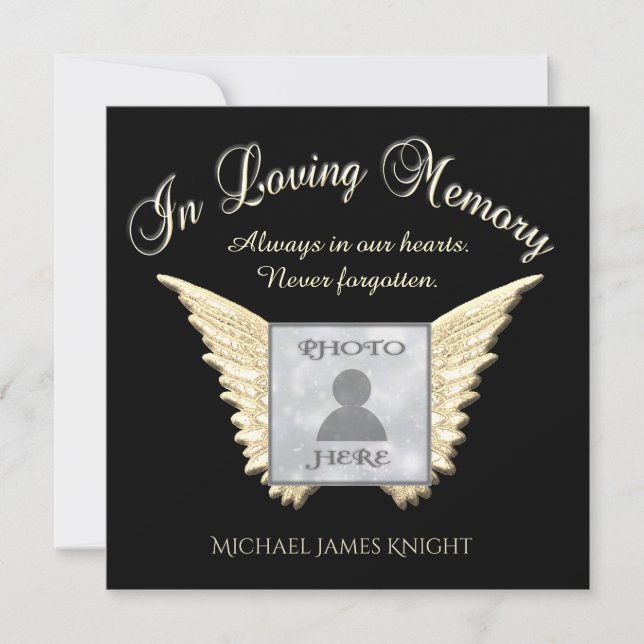 Convite Funeral / Celebração do Aviso de Vida (Frente)