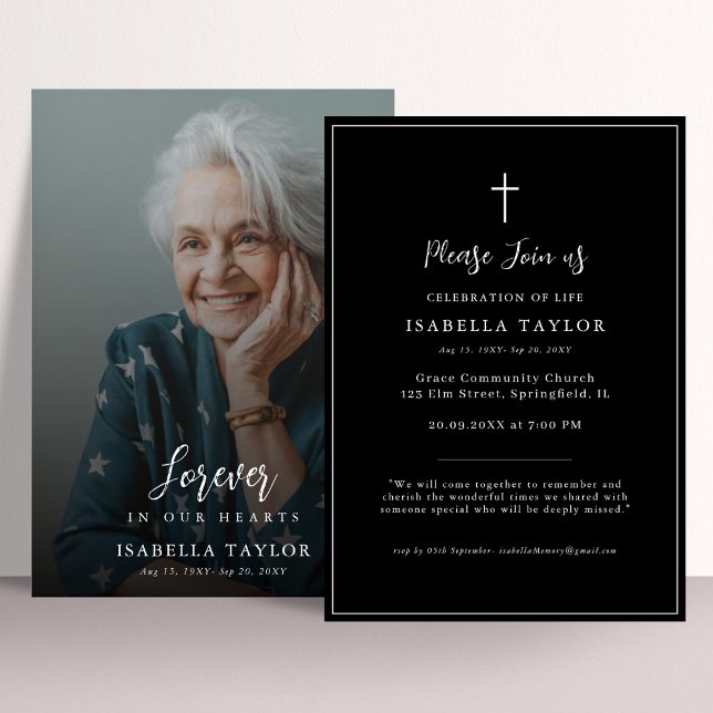 Convite Funeral Cruzada Católica | Foto Memorial Religiosa (Criador carregado)