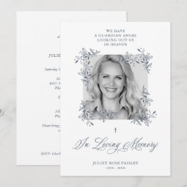 Convite Funeral da Cinza Chic Flourish (Chic Flourish) com