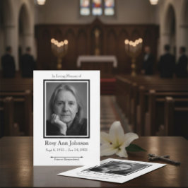 Convite Funeral De Foto De Memória De Amor