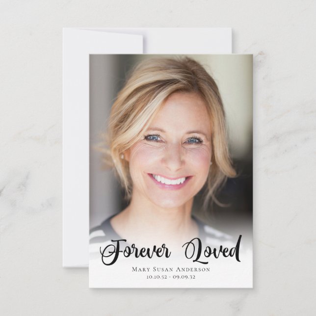 Convite Funeral de Foto Simples 3,5x5 Obrigado (Frente)