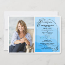 Convite Funeral de Fotografia Personalizada