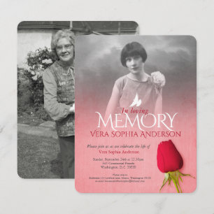 Convite funeral de solteiro de fotografia do serviço de m