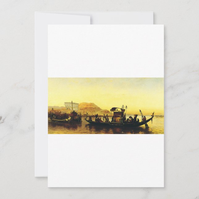 Convite Funeral de uma múmia no Nilo por Frederick Arthur (Frente)