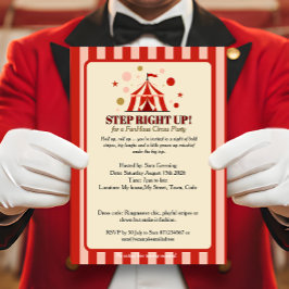 Convite FunHaus Circus Party Big-Top