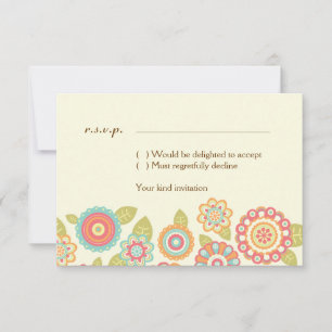 Convite Funky Boho Retro Flowers Casamento