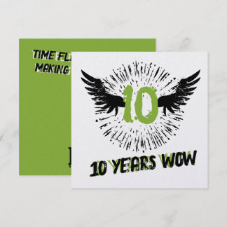 Convite Funky cool employee anniversary recognition card