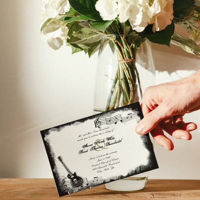 Convite Funky Electric Guitar Music (Criador carregado)