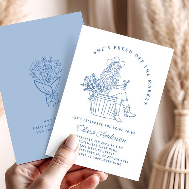 Convite Funky Fresco do Chá de panela de Mercado (Criador carregado)