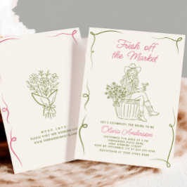 Convite Funky Fresco do Chá de panela de Mercado