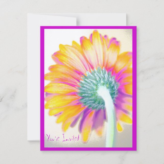 Convite Funky Gerbera (Frente)