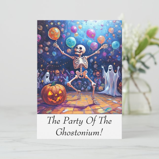 Convite Funky Ghost Town! (Em pé/Frente)