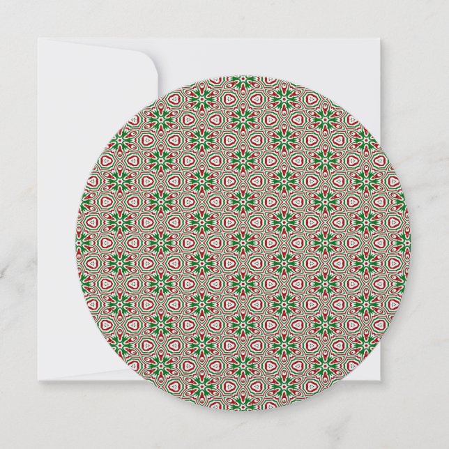 Convite Funky Trippy Eclectic Boho Christmas Kaleidoscope (Frente)