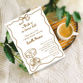 Convite Funky Whimsical Hand Drake Martini Chá de panela