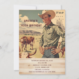 Convite  Funny 40th Mens Birthday Party  Invitations