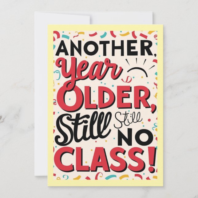 Convite Funny Birthday Card (Frente)