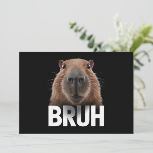 Convite Funny Capybara Bruh