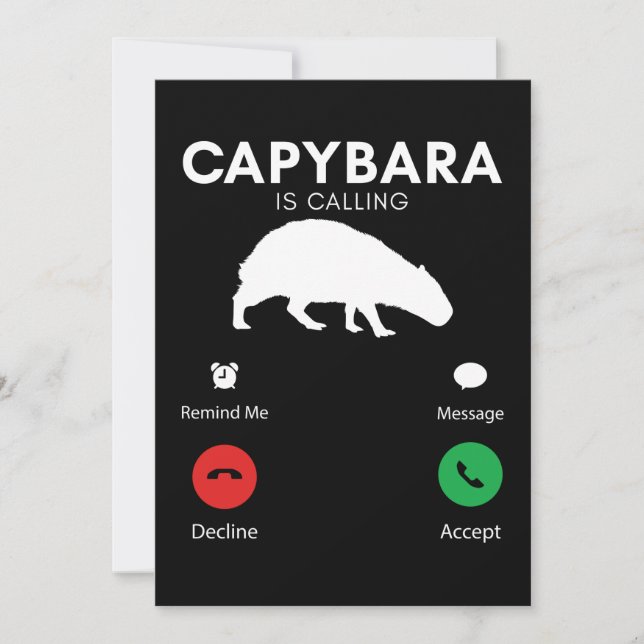 Convite Funny Capybara Humorous Capybaras (Frente)