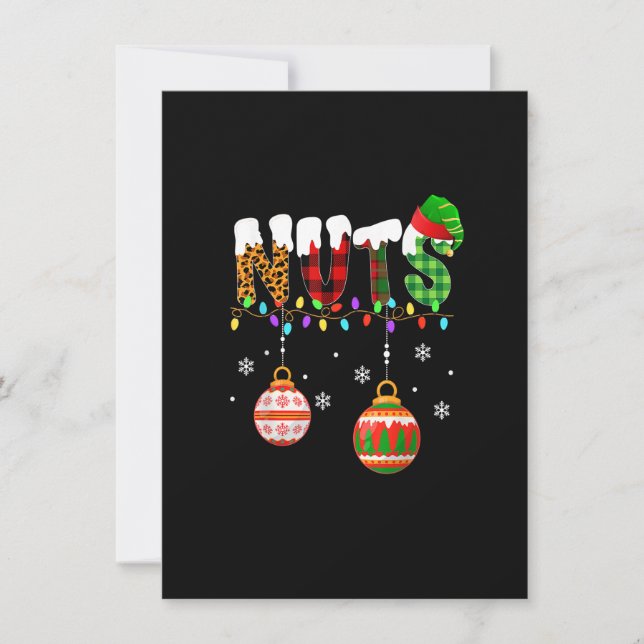 Convite Funny Chest Nuts Couples Christmas Chestnuts Adult (Frente)