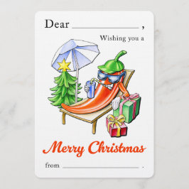 Convite Funny Chili Merry Christmas Fill-in By Hand Cute