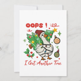 Convite Funny Christmas Goose Card – Oops
