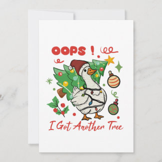 Convite Funny Christmas Goose Card – Oops