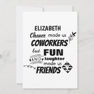 Convite Funny COWORKER Deixando Boa sorte, amigo