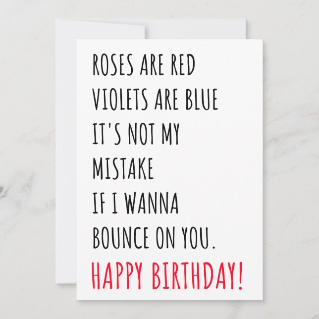 Convite Funny Dirty Happy Birthday Card for Him (Frente)