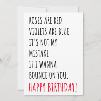 Convite Funny Dirty Happy Birthday Card for Him