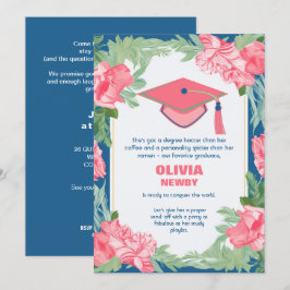 Convite Funny Floral Brilliance Formando Party