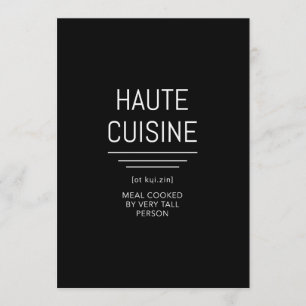 Convite Funny French Chef Haute Cuisine