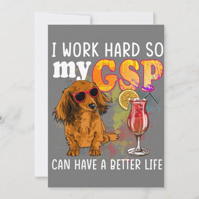Convite Funny German Shorthaired Pointer Gifts GSP Lover (Frente)