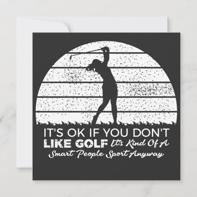 Convite funny golf sayings golfing quote (Frente)