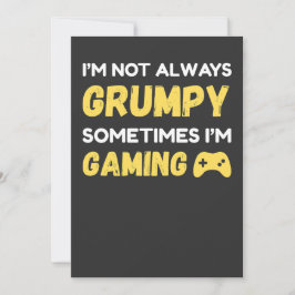 Convite Funny Grumpy Gamer Quote Design