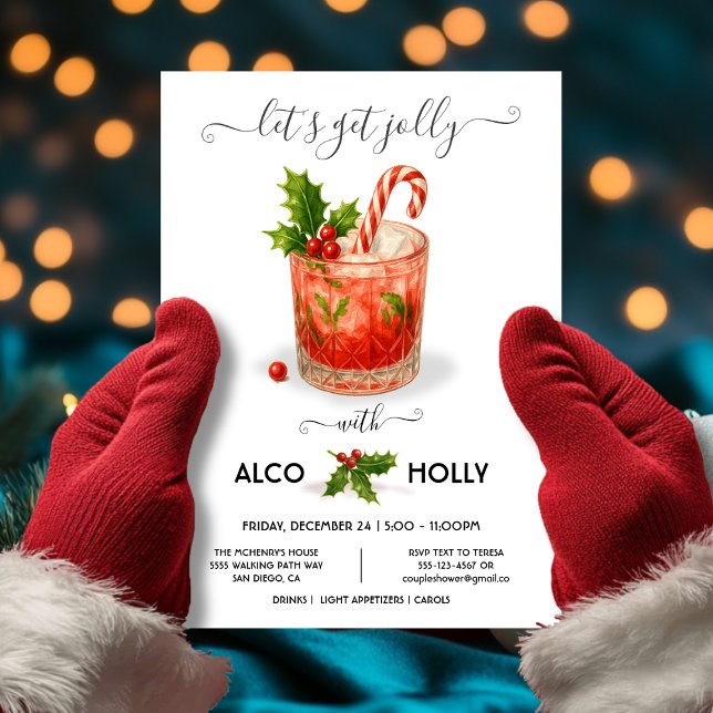 Convite Funny Holiday Christmas Cocktail Party Invitation (Criador carregado)
