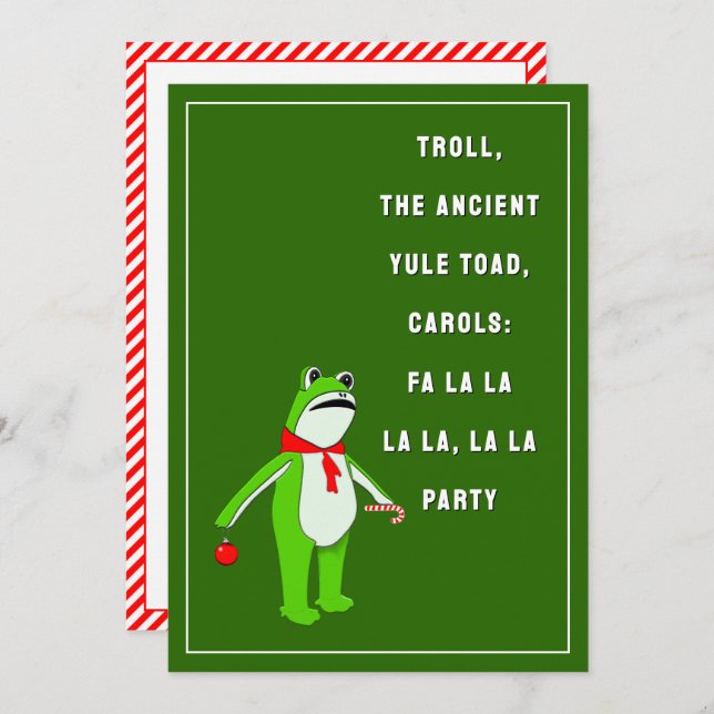 Convite Funny Holiday Party (Frente/Verso)