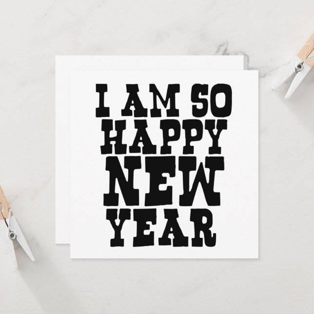 Convite funny humorous happy new year sayings (Frente/Verso In Situ)