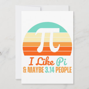 Convite Funny Math Teacher March 14th Pi Day Merch I Like