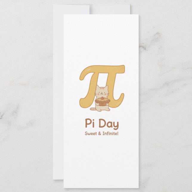 Convite Funny Pi Day Animal with Pie – Math Lover Gift (Frente)