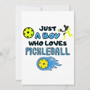 Convite Funny Pickleball Player Just A Boy Who Loves Pickl