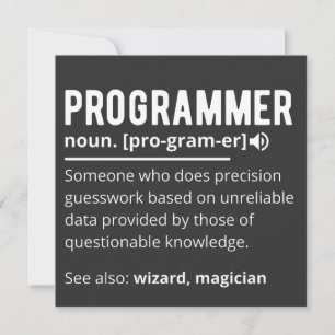 Convite Funny Programmer Code Developer Meaning Definition