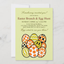 Convite Funny Punny Easter Brunch Party Invitation