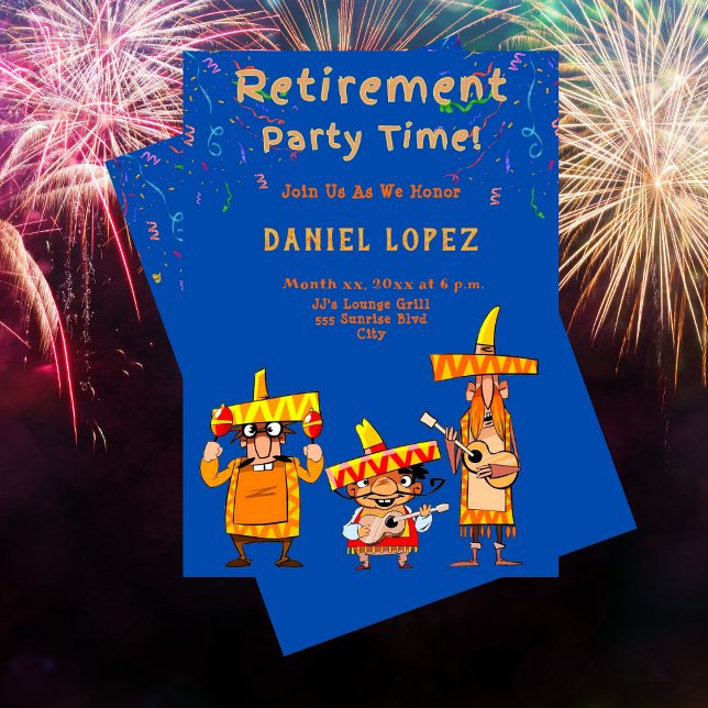 Convite Funny Retirement Party Invitation Fiesta (Funny Retirement Party Invitation Fiesta)