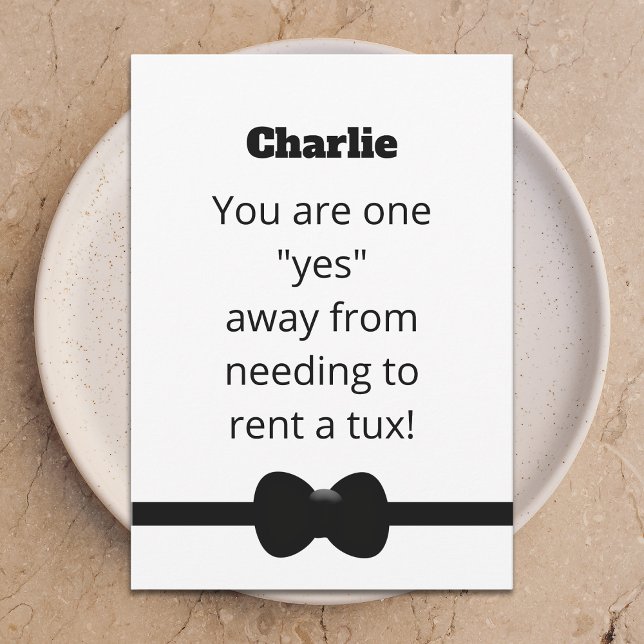 Convite Funny Tux Will You Be My Groomsman Digital Card (Criador carregado)