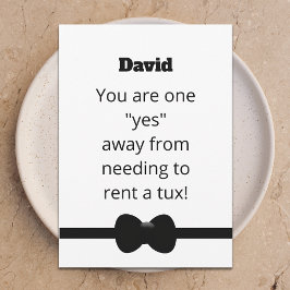 Convite Funny Tux Will You Be My Usher Digital Card